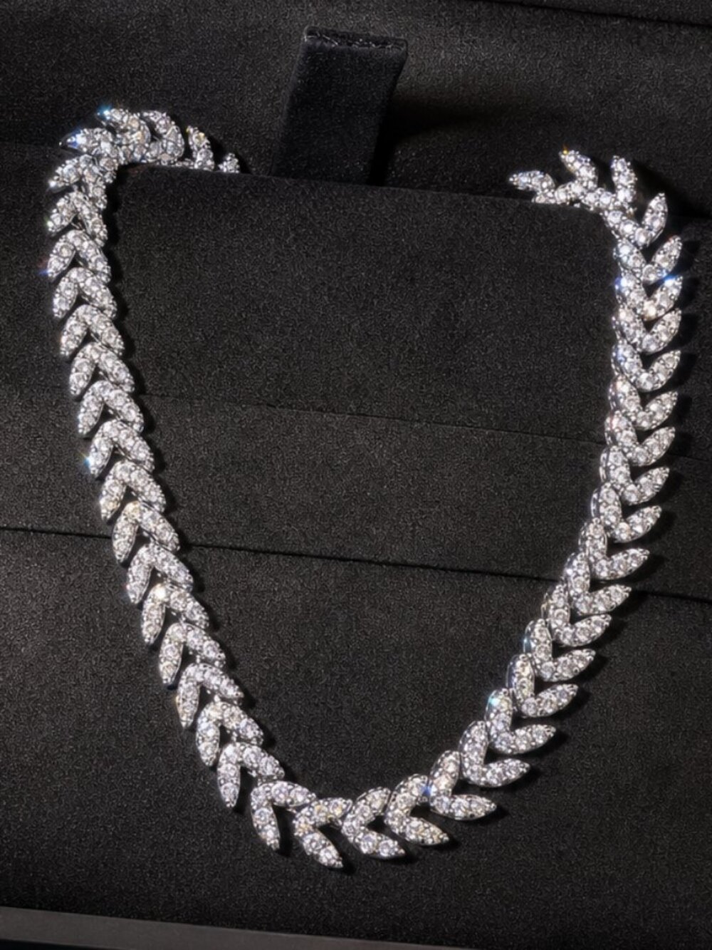 White Gold Over Sterling Sliver SHASHI Chocker Tennis Necklace